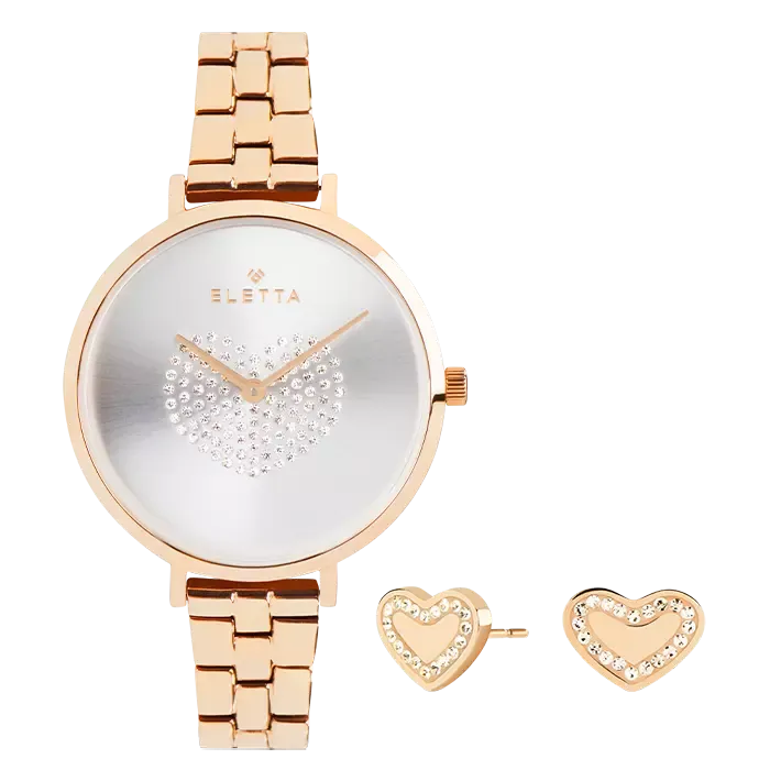 Image Box Relógio Mulher Hearts Rose