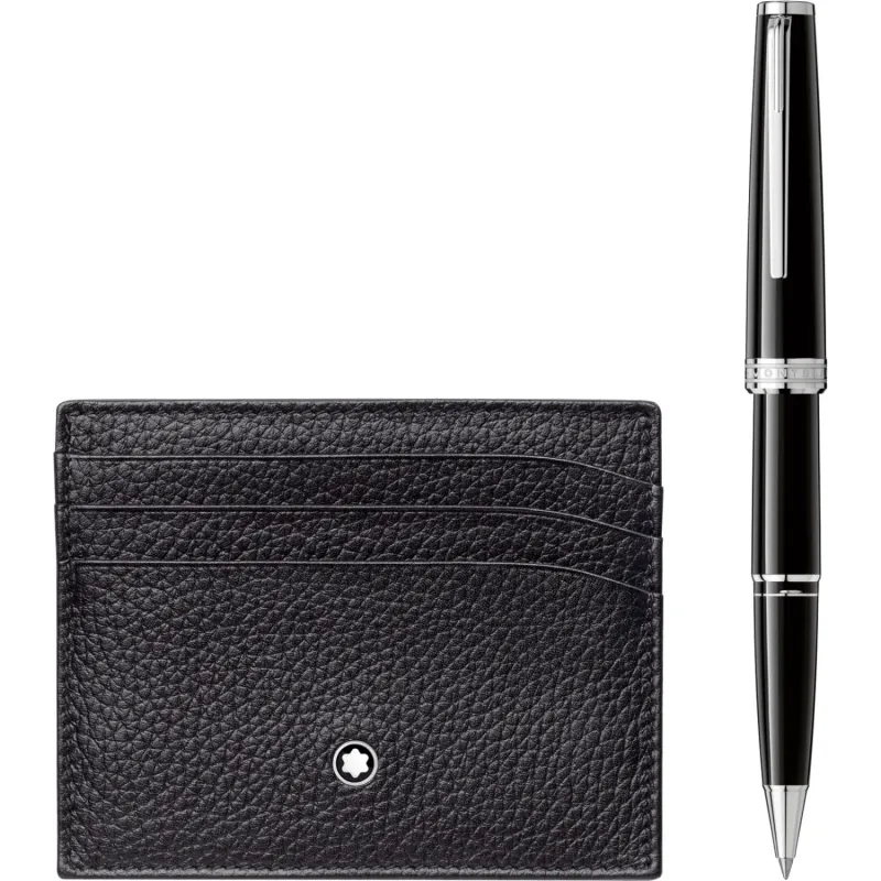 Montblanc MONTBLANC SET ROLLERBALL PIX BLACK AND SOFT GRAIN POCKET 117088