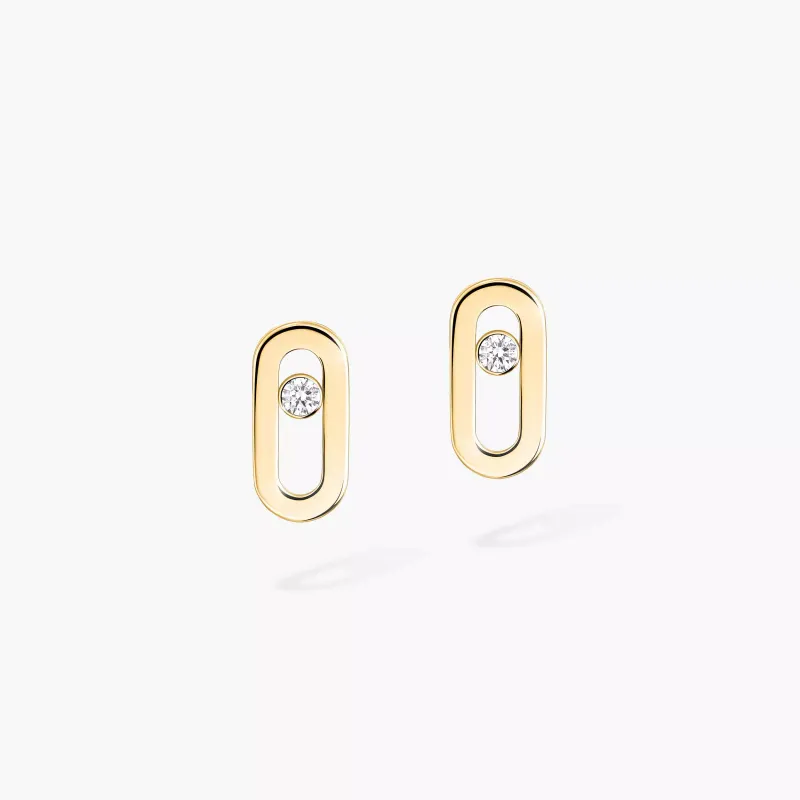 Messika Move Uno Diamond Stud Earrings in Yellow Gold MEK.43.BR.12305.YG
