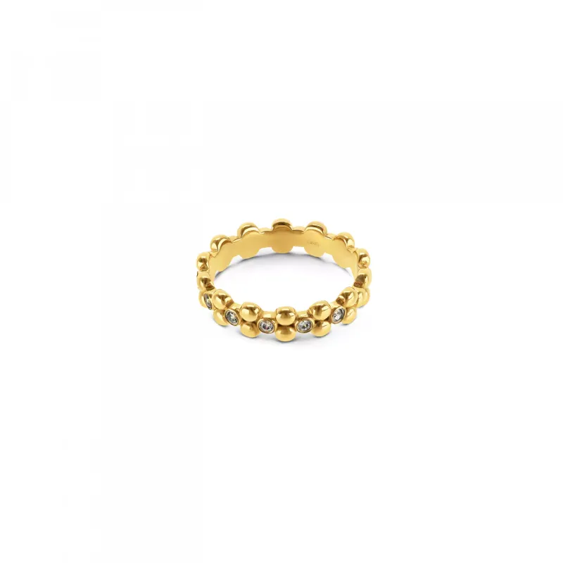One Anel Infinity Crystal Gold OJIDR01G-7