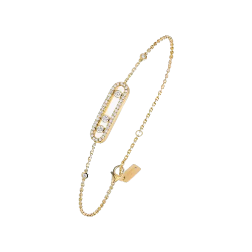 Imagem Pulseira Baby Move Classique Ouro Amarelo com Diamantes