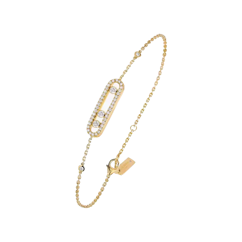 Messika Pulseira Baby Move Classique Ouro Amarelo com Diamantes MEK.01.PU.04325.YG