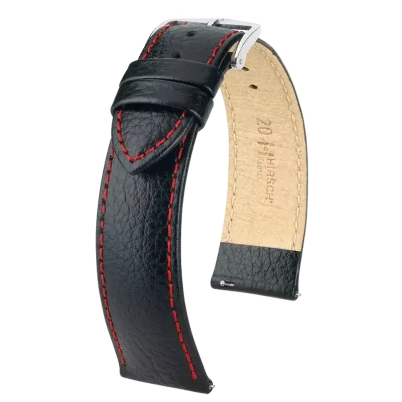 Hirsch Bracelet Kansas L Black and Red 01502051-2-18