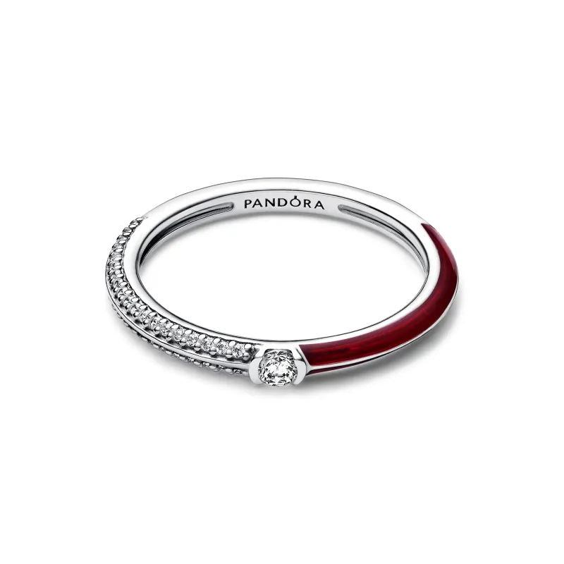 Pandora Anel Pavé Vermelho Pandora ME 192528C01-54