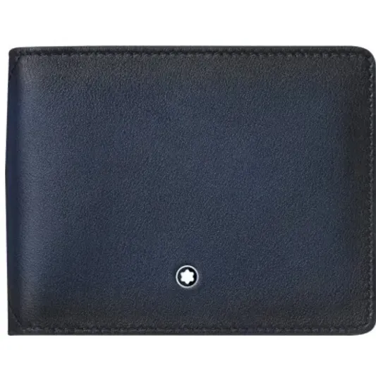 Montblanc Leather Meisterstuck Sfumato Wallet 8Cc Navy 123721