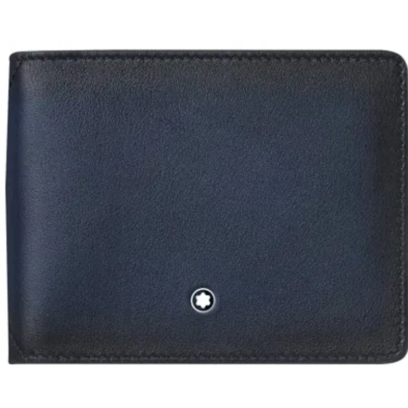Montblanc Leather Meisterstuck Sfumato Wallet 8Cc Navy 123721