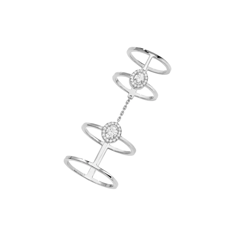 Messika Anel Glam Azone ouro branco com diamantes MEK.22.AN.6141.WG.