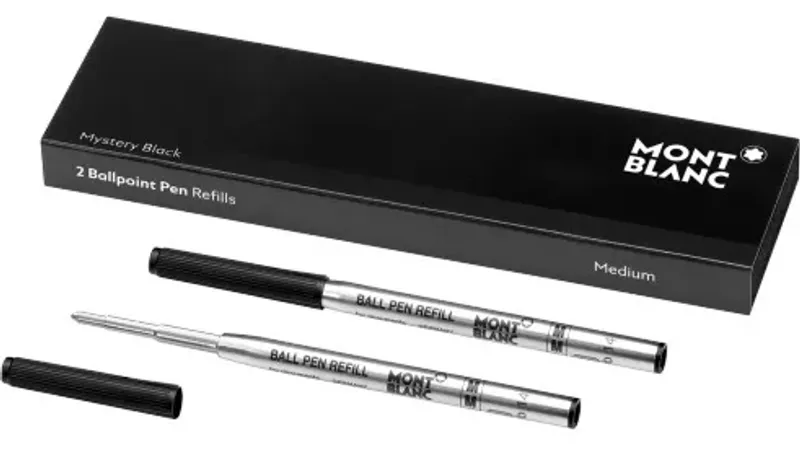 Montblanc Recargas 2 Ballpoint Pen Refill (M) Mystery Black 116190