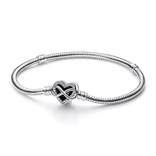Pandora Infinity Heart Sterling Silver Bracelet 592645C01-19