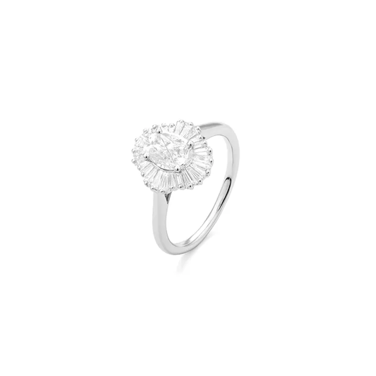 White Gold Ring with Diamonds
