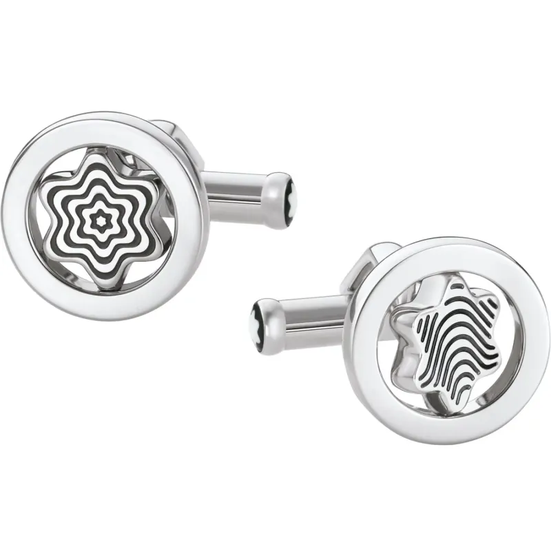 Montblanc Heritage Cuff Links, Steel, Swivelling MH Emblem 109992