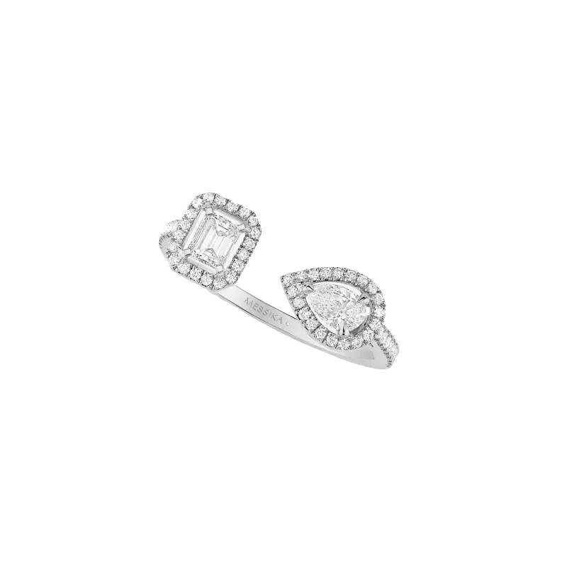 Messika Anel de diamantes em ouro branco My Twin Toi & Moi AN.06471.WG.54