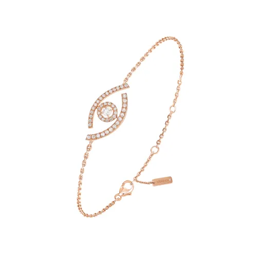 Image Rose Gold Lucky Eye Bracelet with diamonds