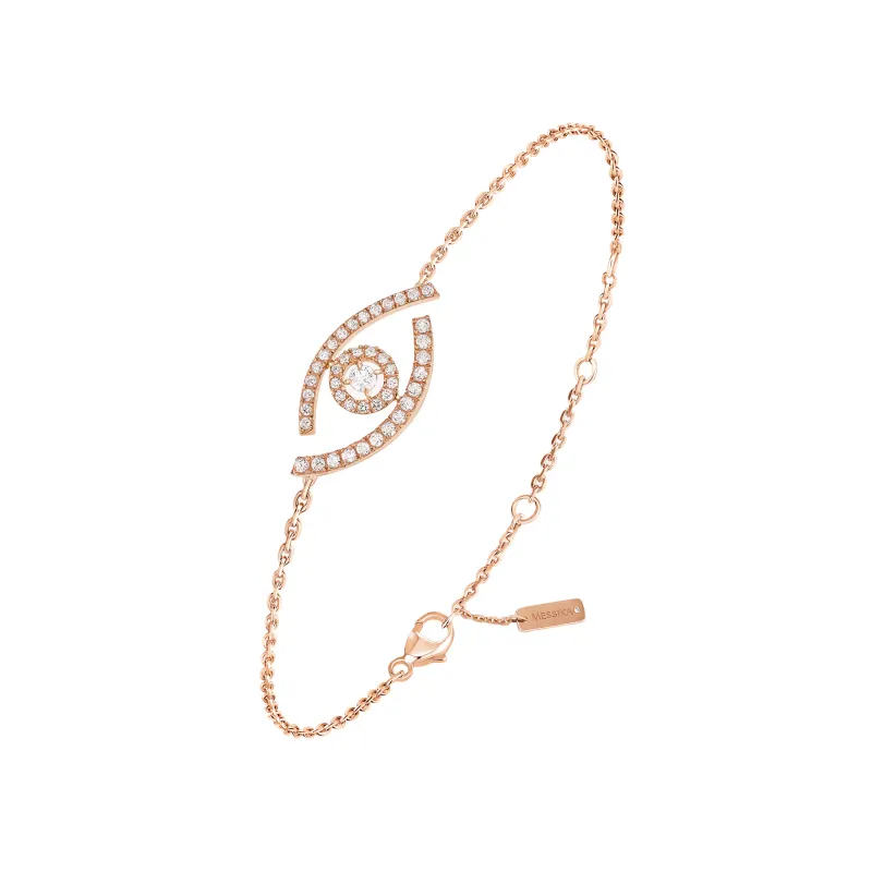 Messika Rose Gold Lucky Eye Bracelet with diamonds MEK.35.PU.10035.PG