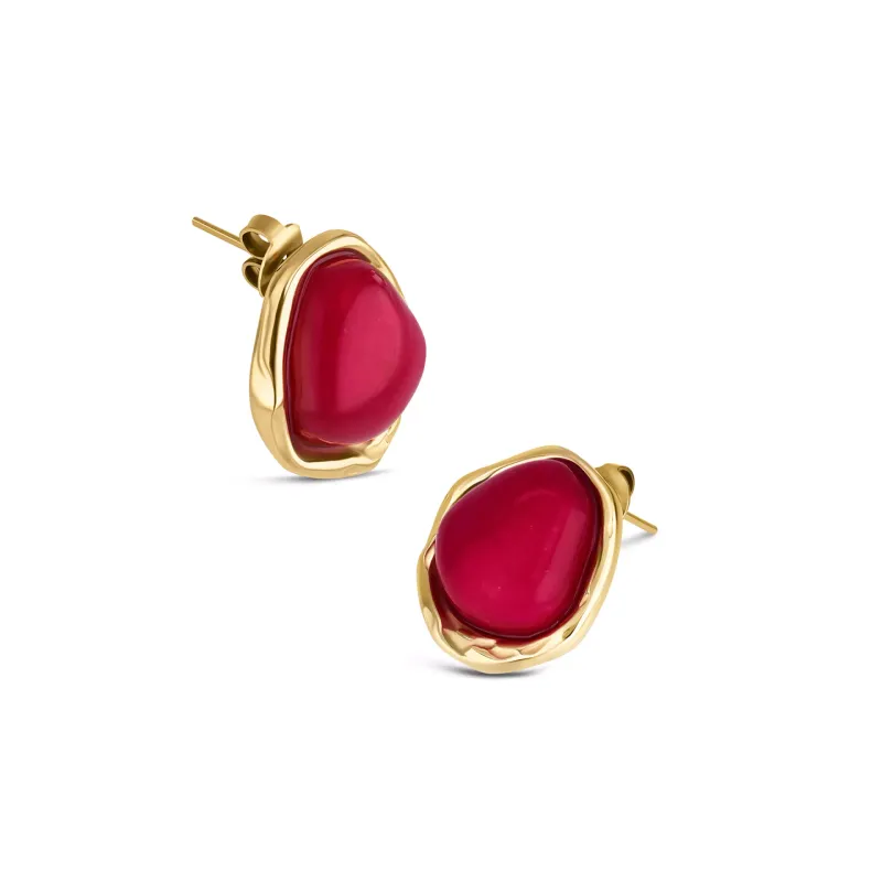 One ONE Red Flame Earrings OJRDE02G