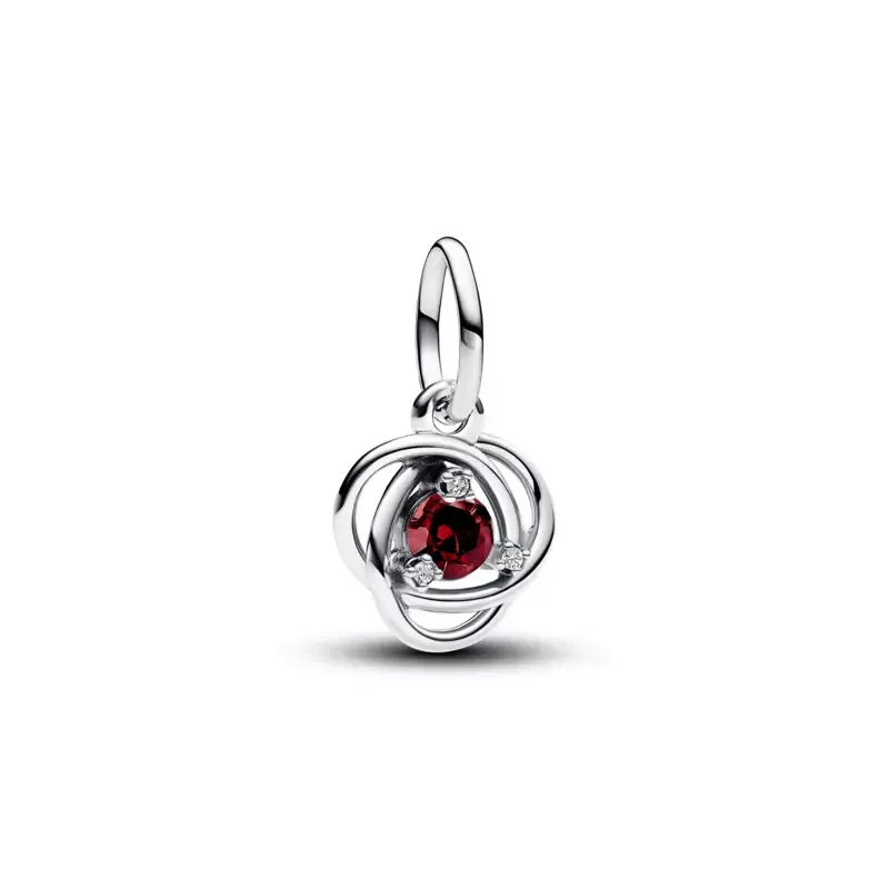 Pandora Conta Pendente Círculo Eternidade Vermelho 793125C01