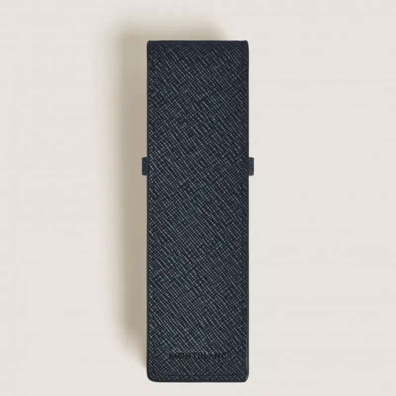 Montblanc 2 Pen Pouch Sartorial Tweed Blue 220354