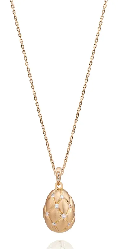 Aquaverdi Yellow Gold Egg Necklace CL.OVO2OA