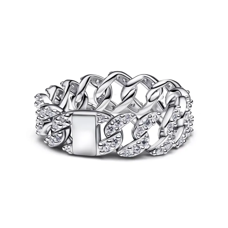 Pandora Anel de Corrente Cubana Pavé 193557C01-54