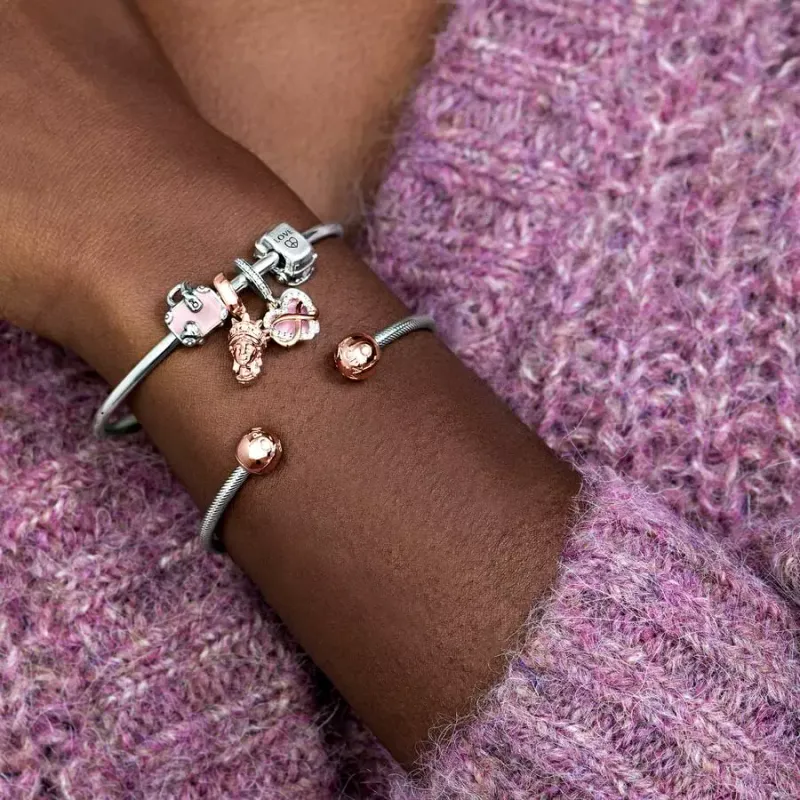 Pandora Conta Mala de Viagem Rosa 798063EN124