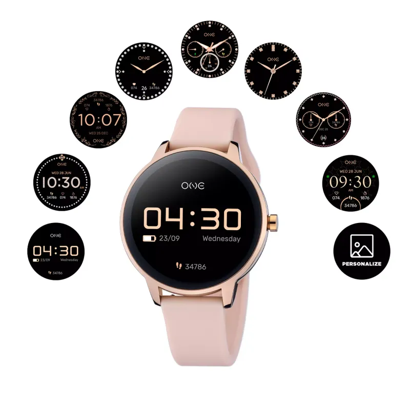 One Smartwatch QueenCall Rosegold Silicone OSW0027RS51D