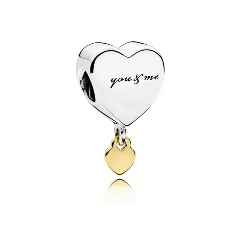 Pandora Dangling You & Me Heart Charm 796558