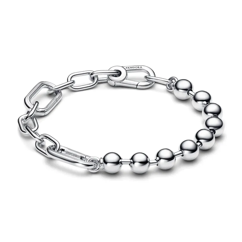 Pandora Pulseira Corrente de Elos e Esferas Metálicas Pandora ME 592793C00-2