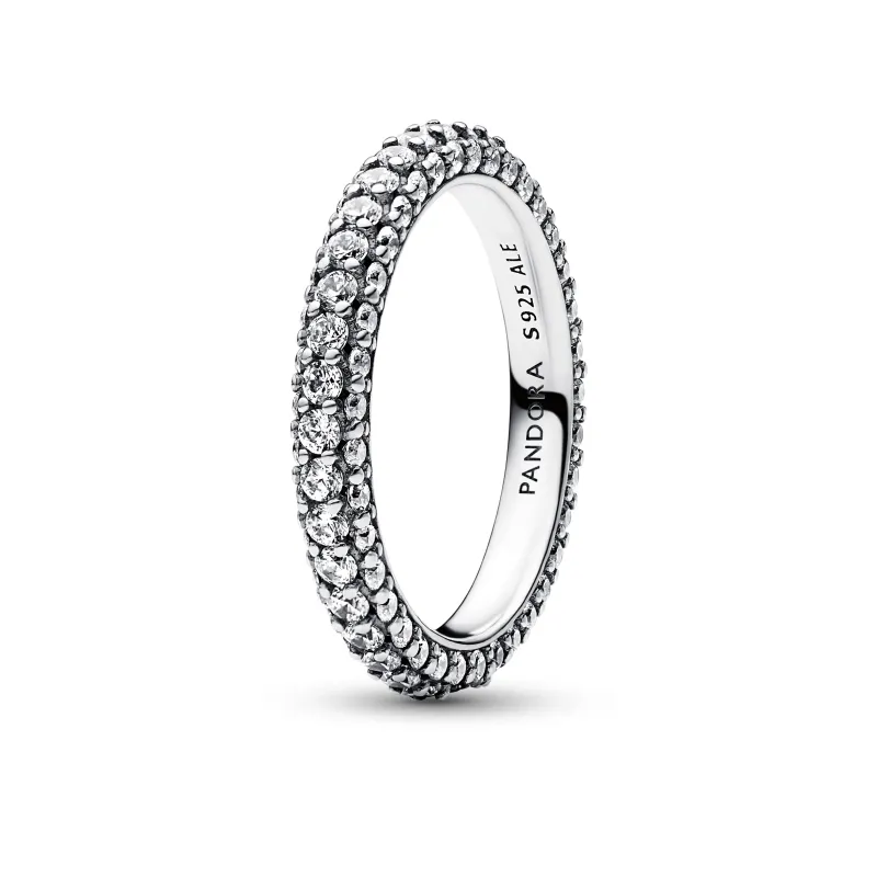 Pandora Sterling silver ring with clear cubic zirconia 192627C01-52