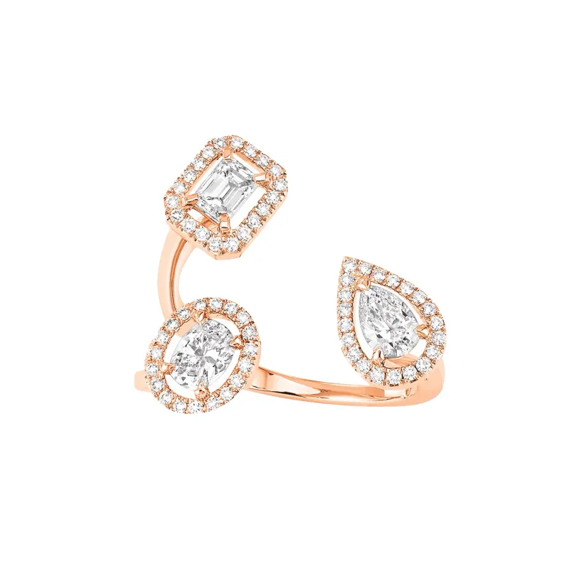 Messika Anel My Twin Trilogy ouro rosa com diamantes MEK.28.AN.6695.PG.