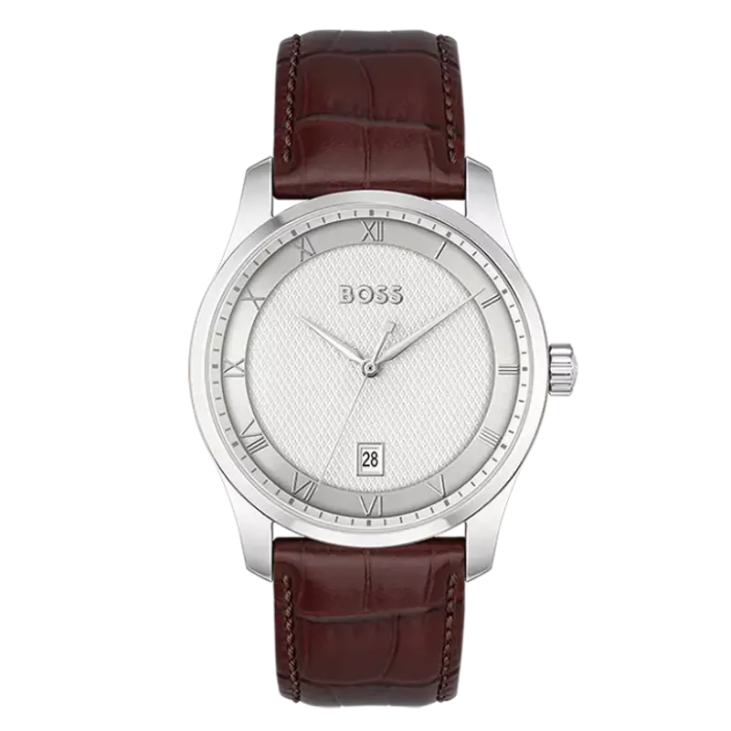 Boss Principle Silver/Brown Calfskin 1514114