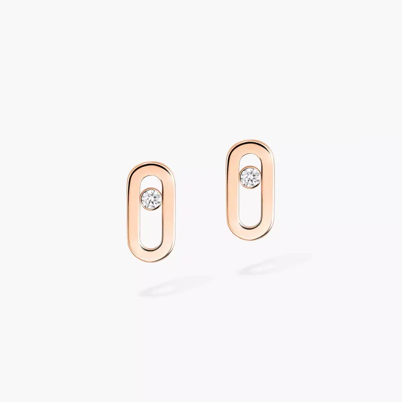 Messika Move Uno Plain Rose Gold Earrings MEK.43.BR.12305.PG