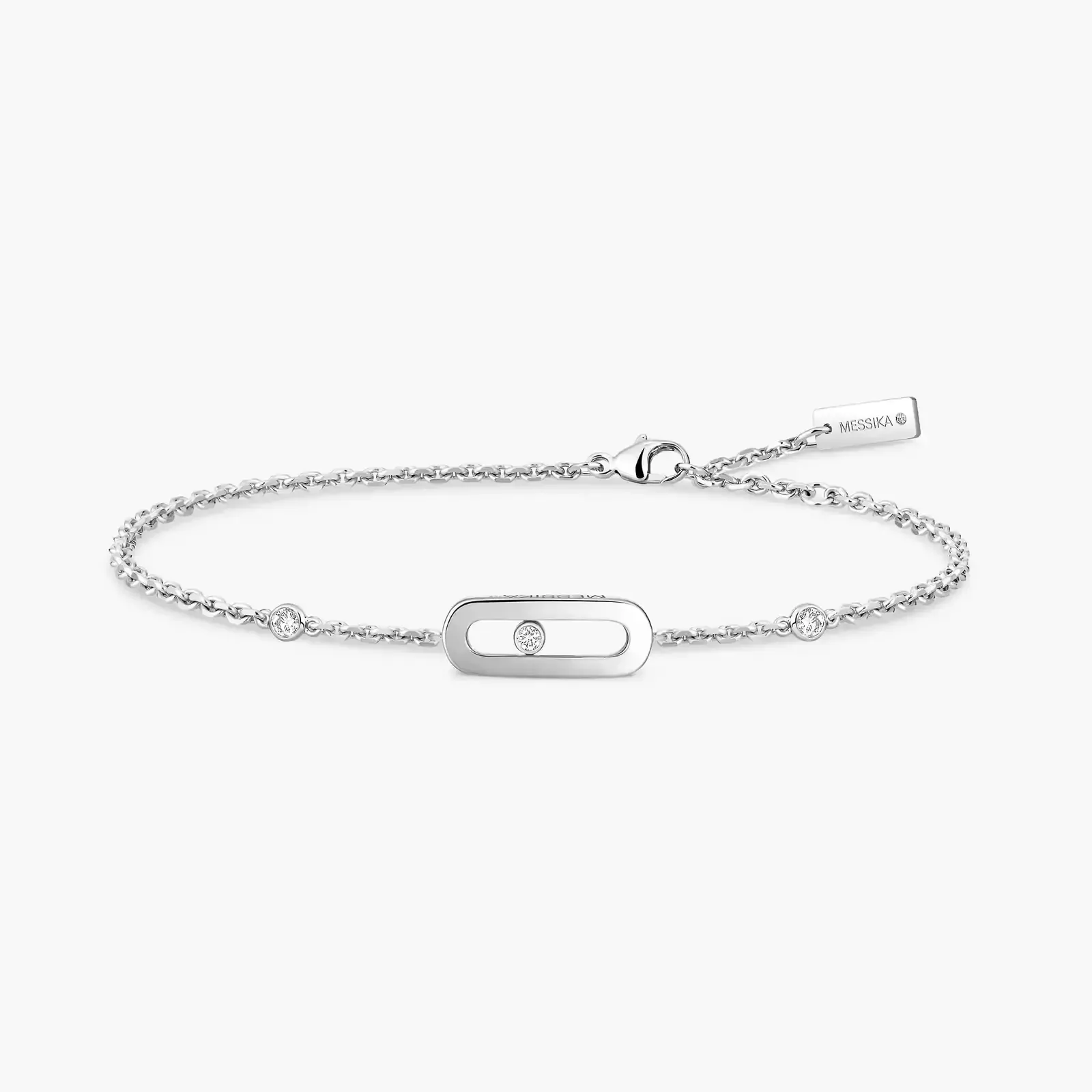 Image White Gold Diamond Bracelet Move Uno