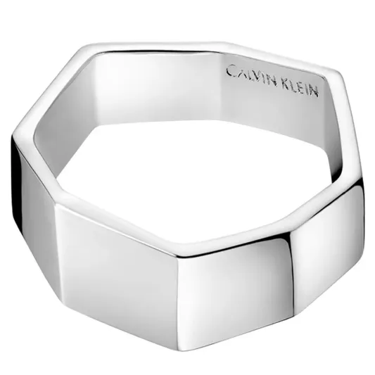 Calvin Klein Anel Origami Sil Rhod                                        KJATMR000107