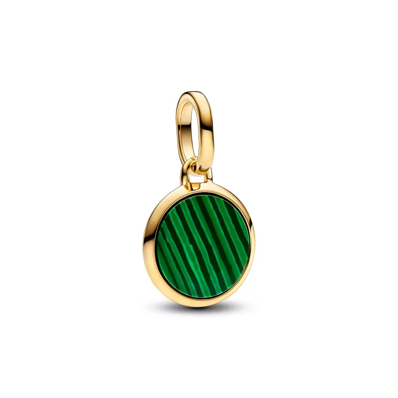 Pandora Mini Medalhão Verde Gravável 763389C01
