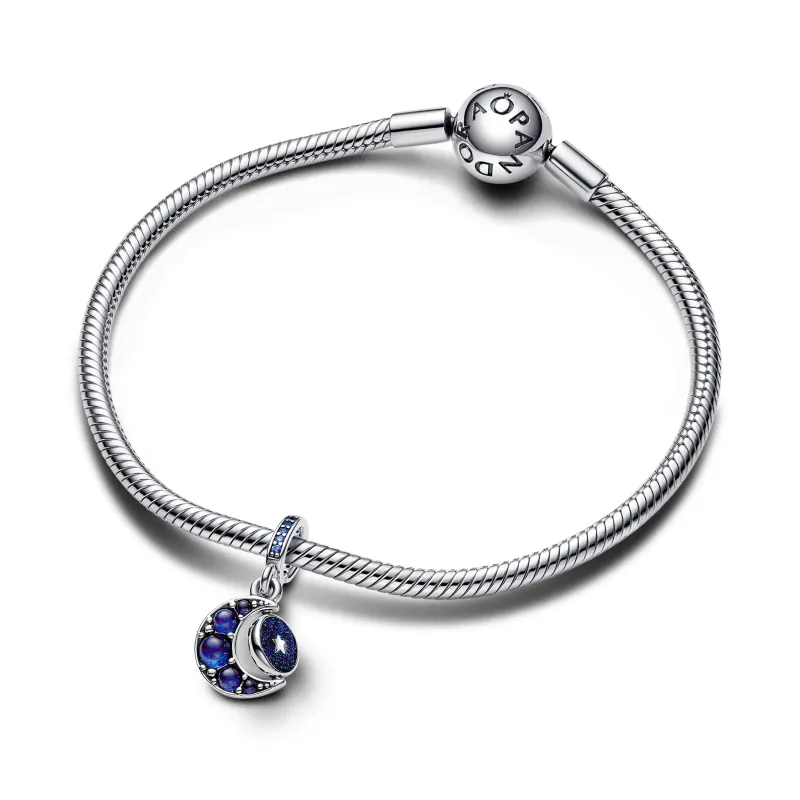 Pandora Conta Pendente Rotativa Lua Brilhante 792979C01