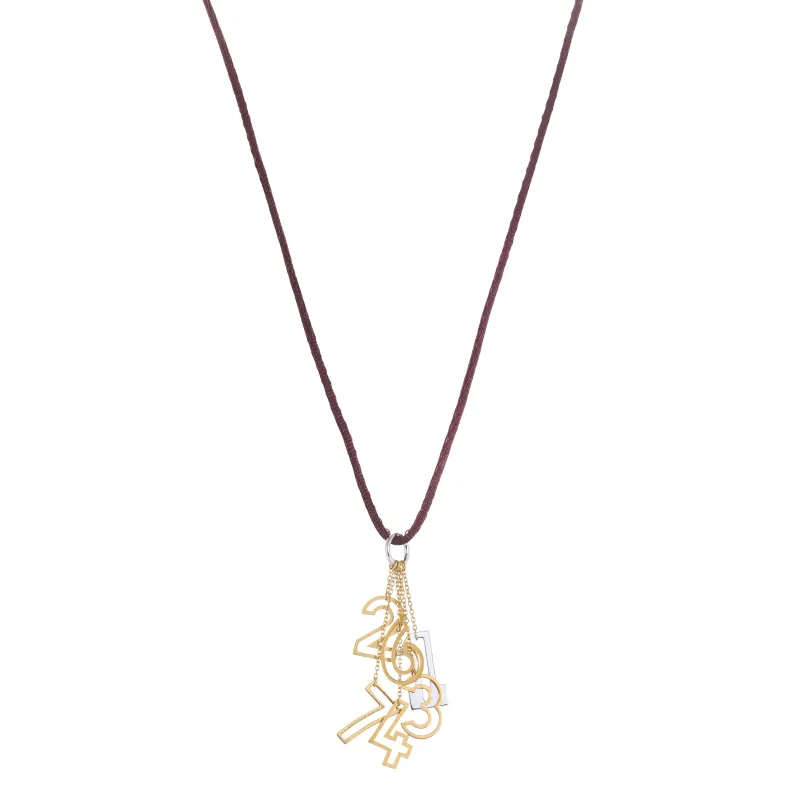 Marcolino Colar Goms em Tecido com Numeros em Ouro GRM3.PP170