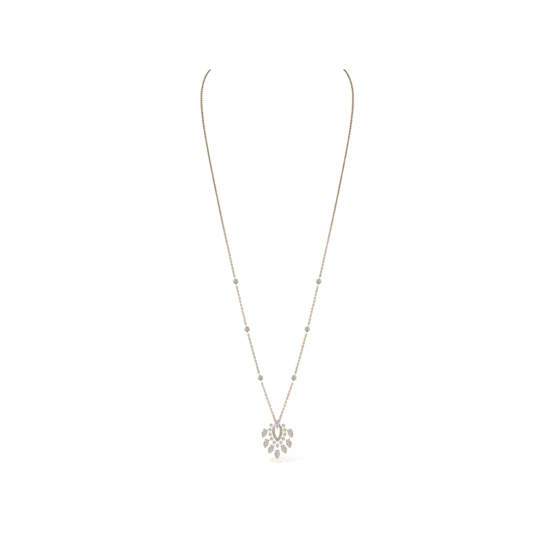 Messika Colar Shaman Ouro Rosa com Diamantes MEK.32.FI.07359.PG