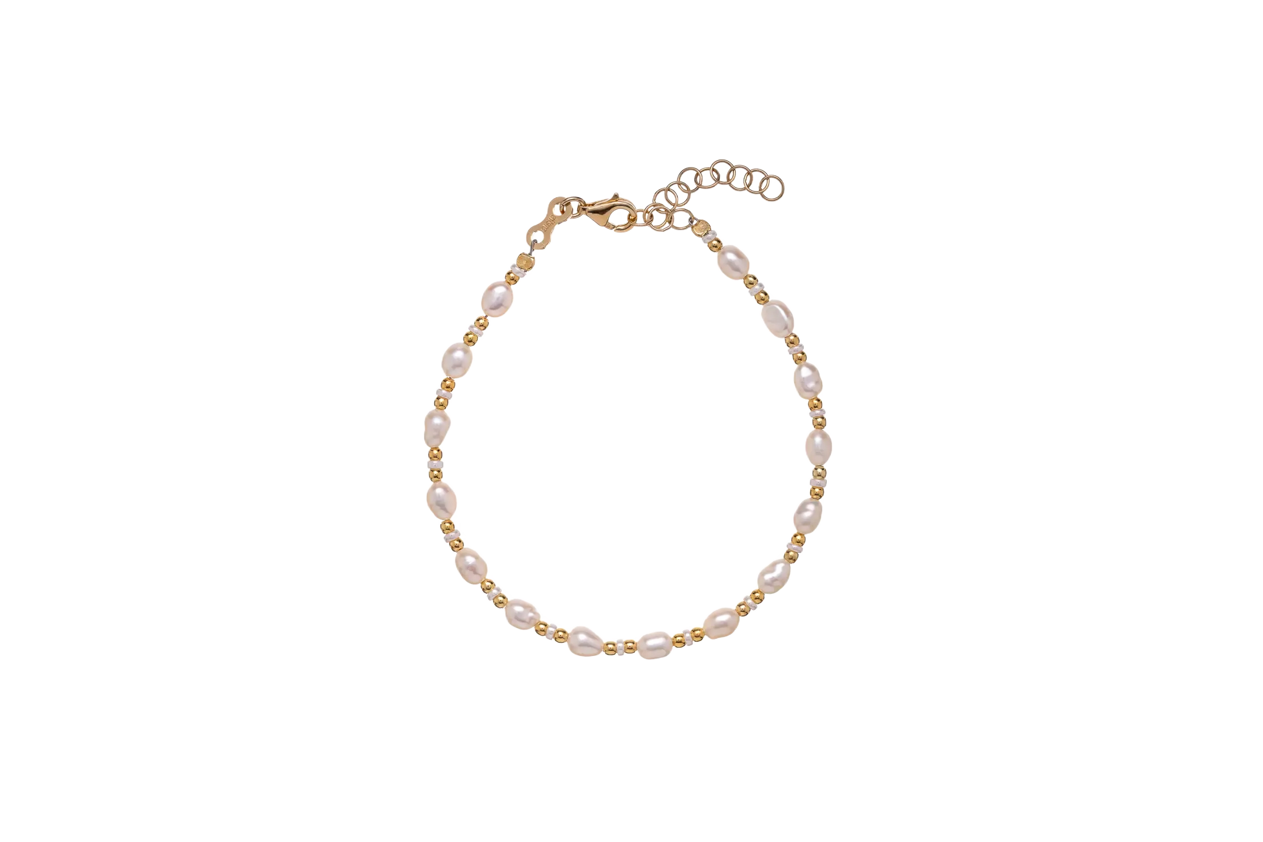 Alisia – Pulseira prata 925 e pérolas Peso Ag 2 grs.