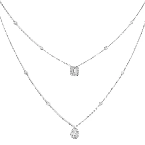 Colar My Twin Ouro Branco com DIamantes
