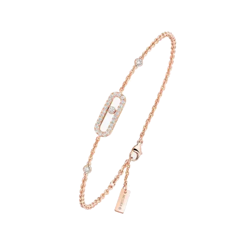 Image Pink Gold Diamond Bracelet Move Uno