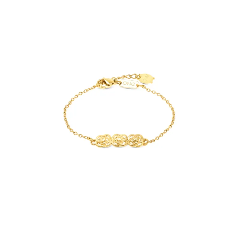 One Pulseira Rose Trio OJRB03D