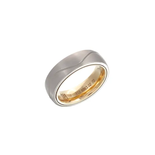 Meister Girallo White Gold with Rose Gold Wedding Ring 112.8883.02