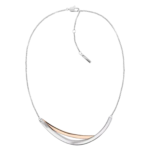 Image CKJ ELLIPTICAL NECKLACE SS & RG