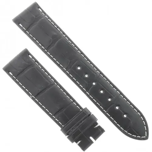 Image Bracelete  Longines Pele Pesponto Branco