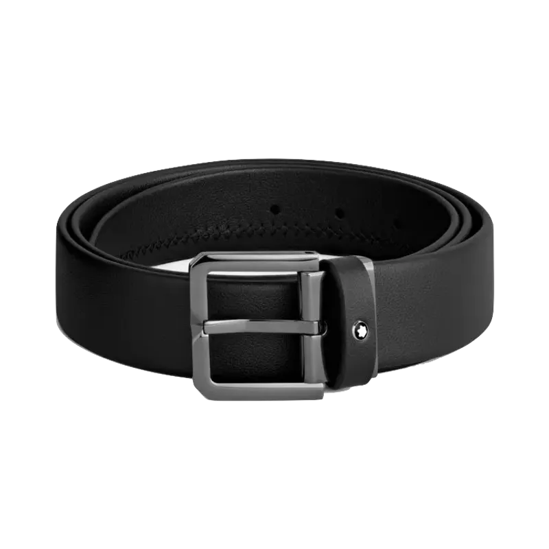 Montblanc Black Leather 35 mm Belt 199648