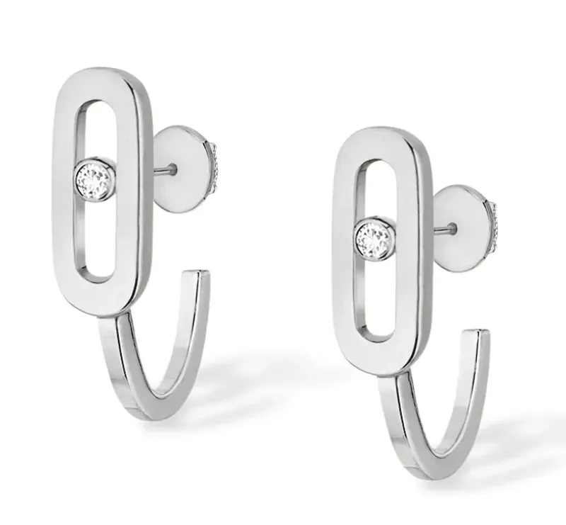 Messika Brincos Move Uno ouro branco com diamantes MEK.01.BR.10050.WG