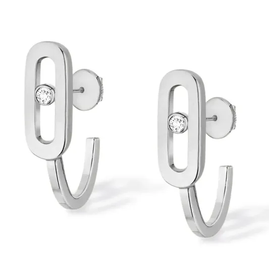 Messika White gold earrings with diamonds Move Uno MEK.01.BR.10050.WG