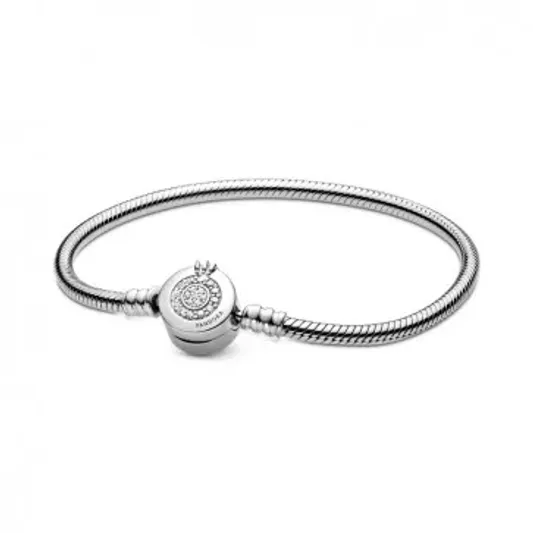 Pandora Pandora Moments Sparkling Crown O Snake Chain Bracelet 599046C01-19