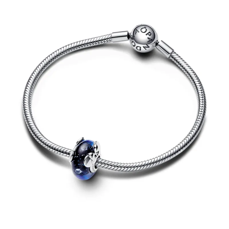 Pandora Conta Vidro Murano Azul Mickey e Minnie Disney 792958C01