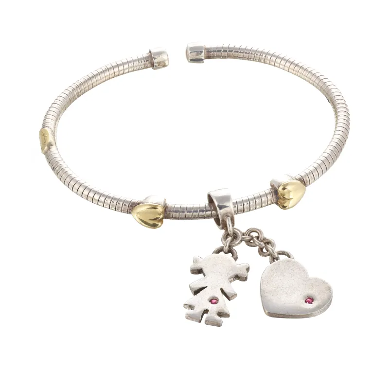 Marcolino Pulseira Carmela Del Pizzo em Prata e Ouro BR56R